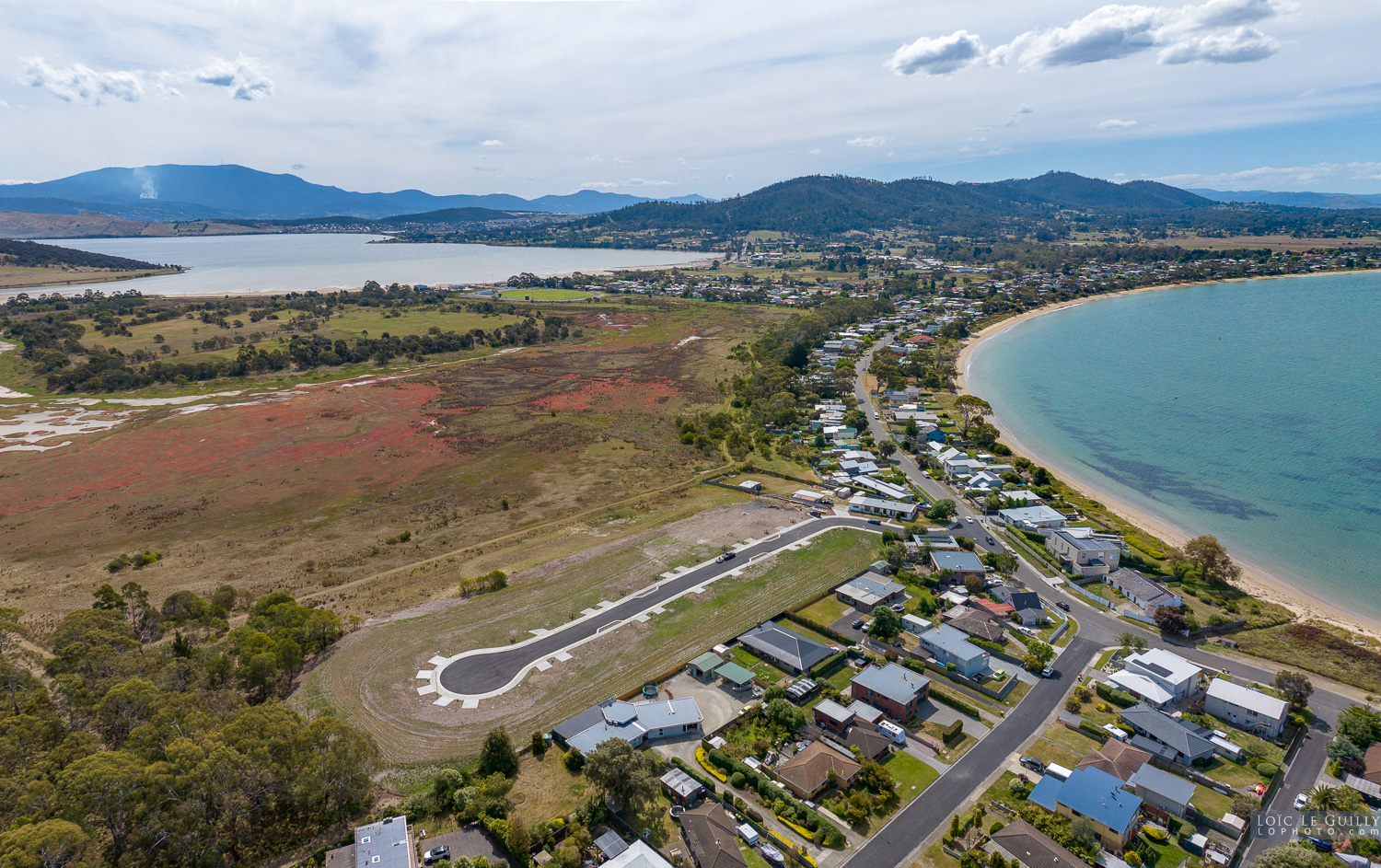 photograph of Lauderdale looking back towards Hobart